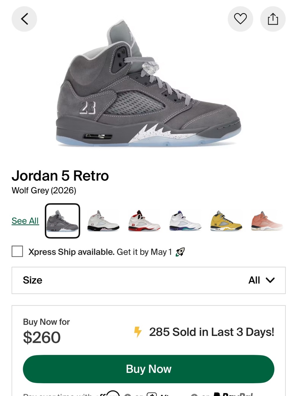 Jordan🔥NEW Kids' Grey Retro Basketball Sneakers with Tags from Stock X - Picture 2 of 5